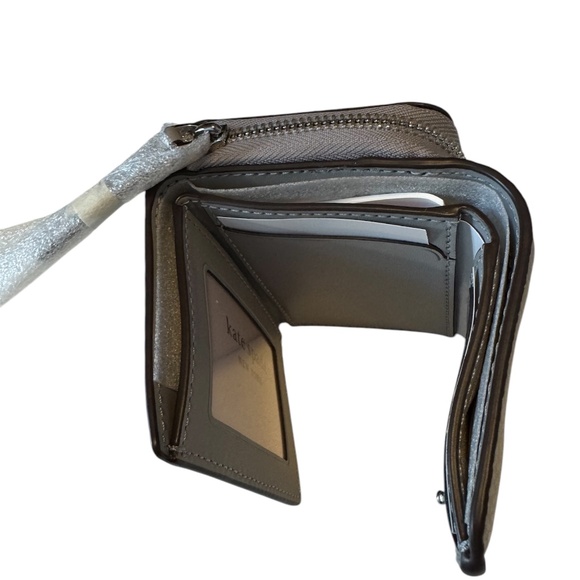 NWT Kate Spade Small Trifold Wallet Nimbus Grey - Picture 7 of 8